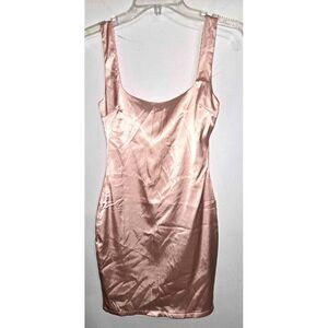 Fashion Nova Blush Pink Satin Mini Dress Size Small New With Tags